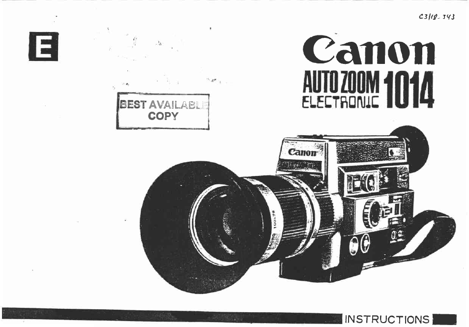 Canon AUTO ZOOM 1014 User Manual | 78 pages