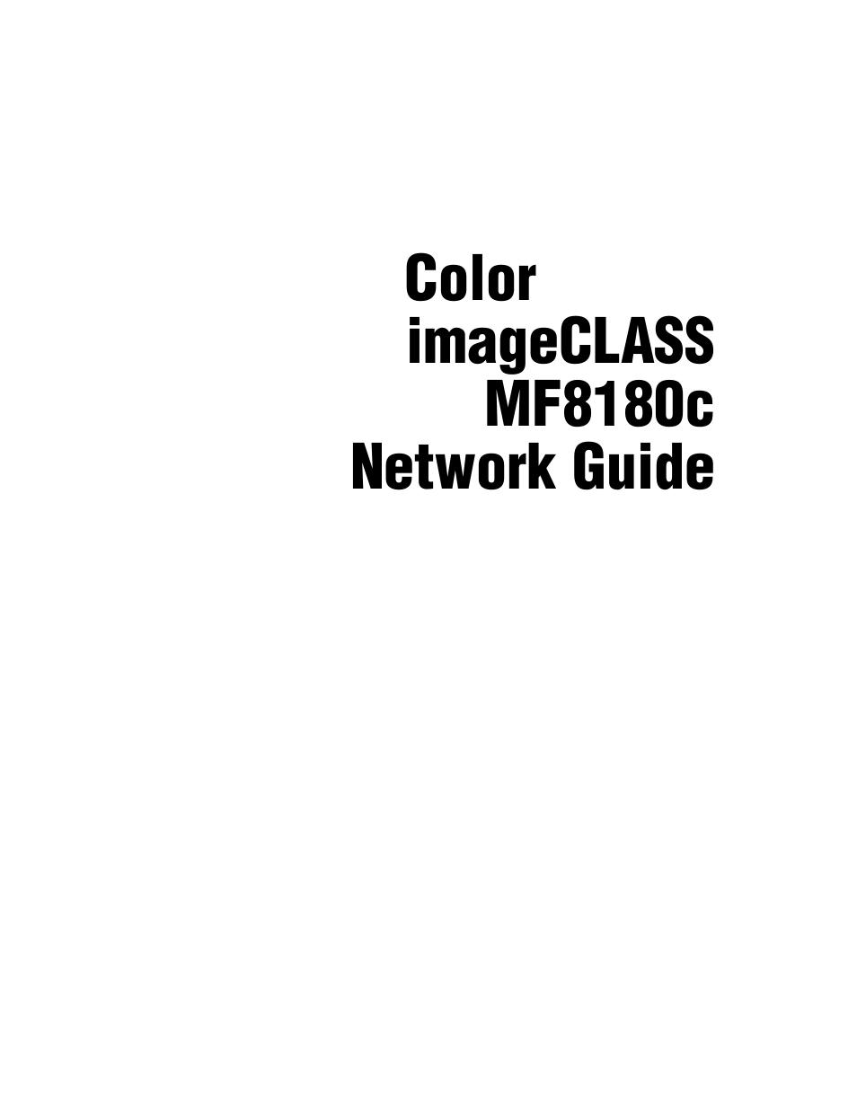 Canon ImageCLASS MF8180c User Manual | Page 2 / 49