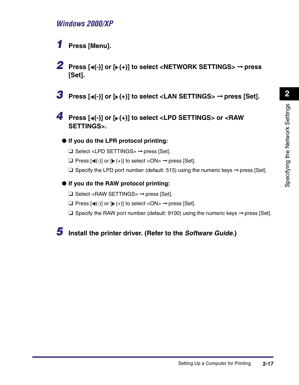 Windows 2000/xp | Canon ImageCLASS MF8180c User Manual | Page 28 / 49