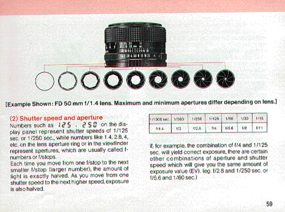 Shuuer speed safety shift function warnings, Exposure warnings in shutter-priority ae mode | Canon T 70 User Manual | Page 59 / 116