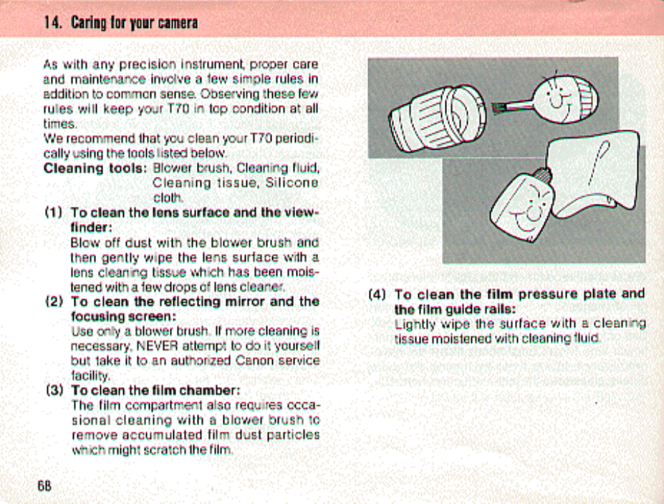 Canon T 70 User Manual | Page 68 / 116