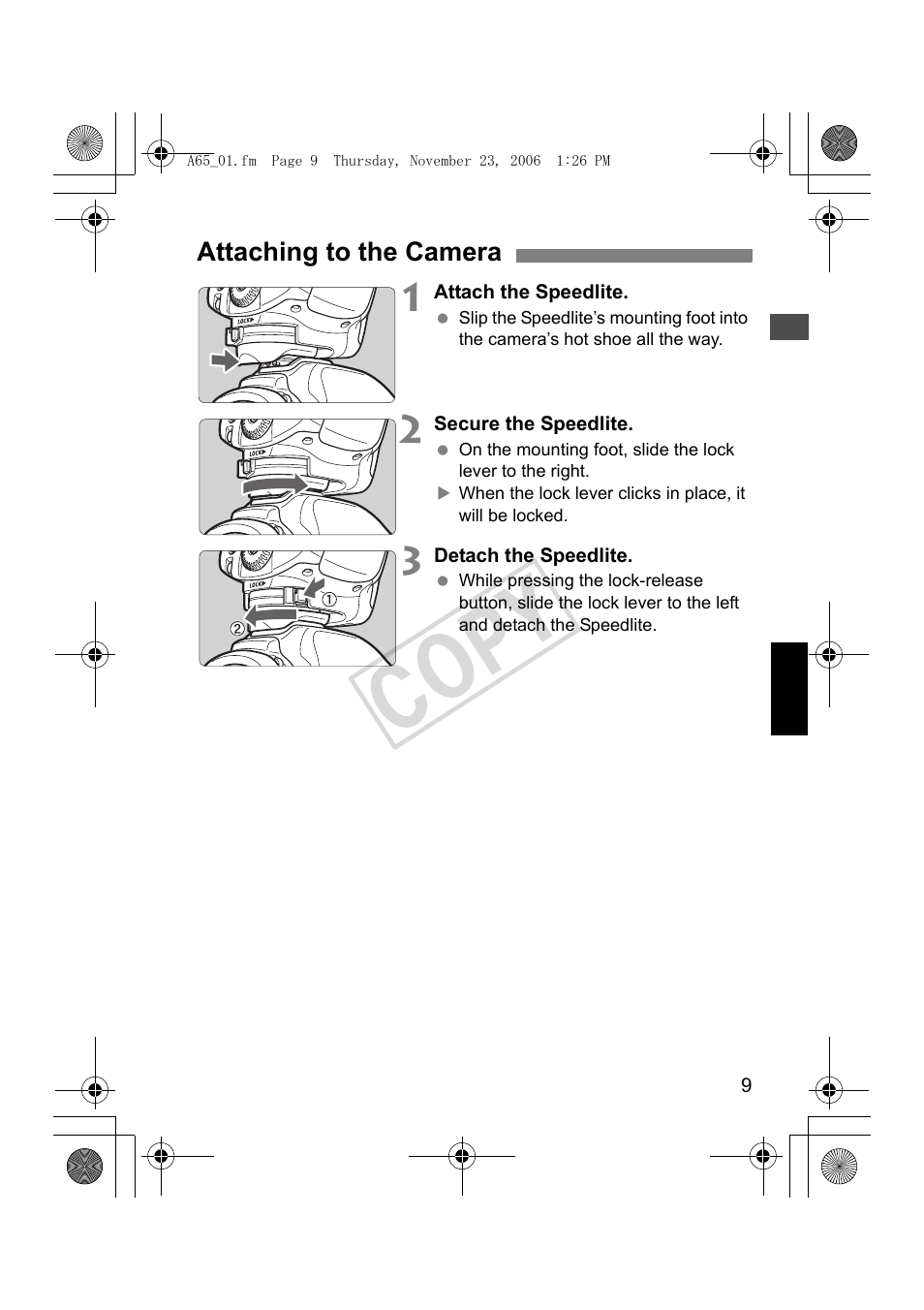 Cop y | Canon Speedlite 580EX II User Manual | Page 10 / 176