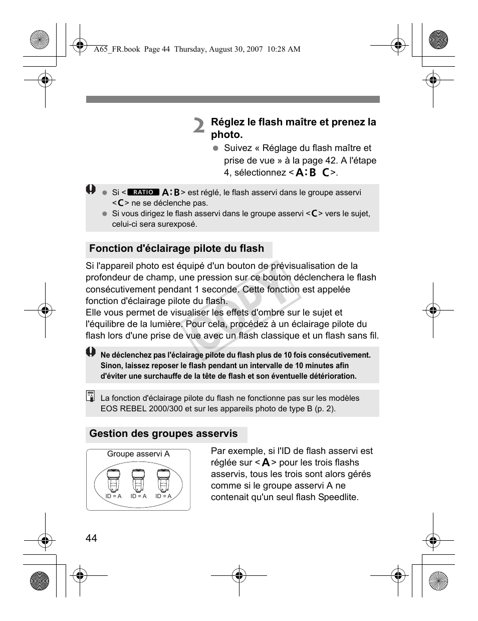 Cop y | Canon Speedlite 580EX II User Manual | Page 103 / 176