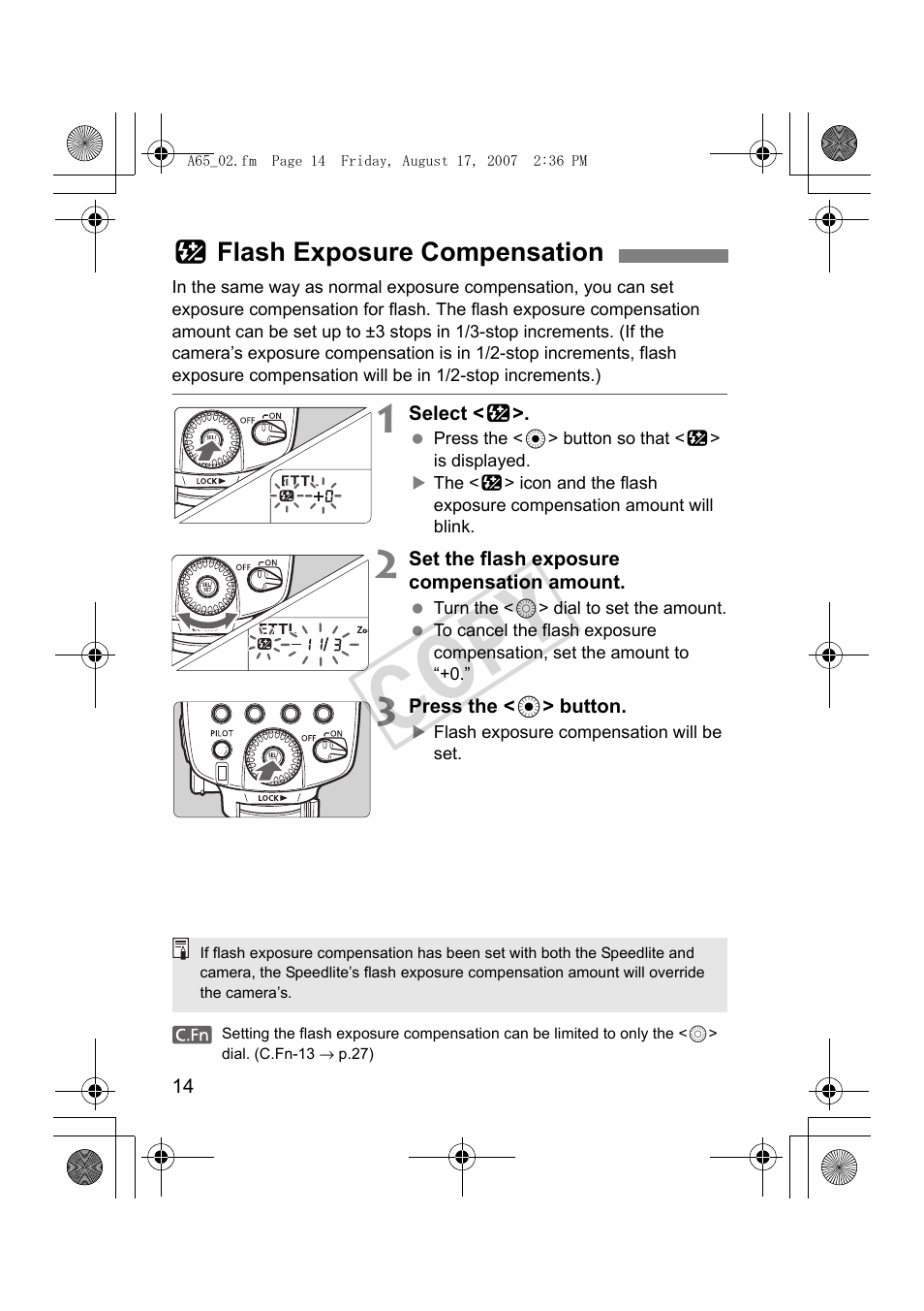 Cop y | Canon Speedlite 580EX II User Manual | Page 15 / 176