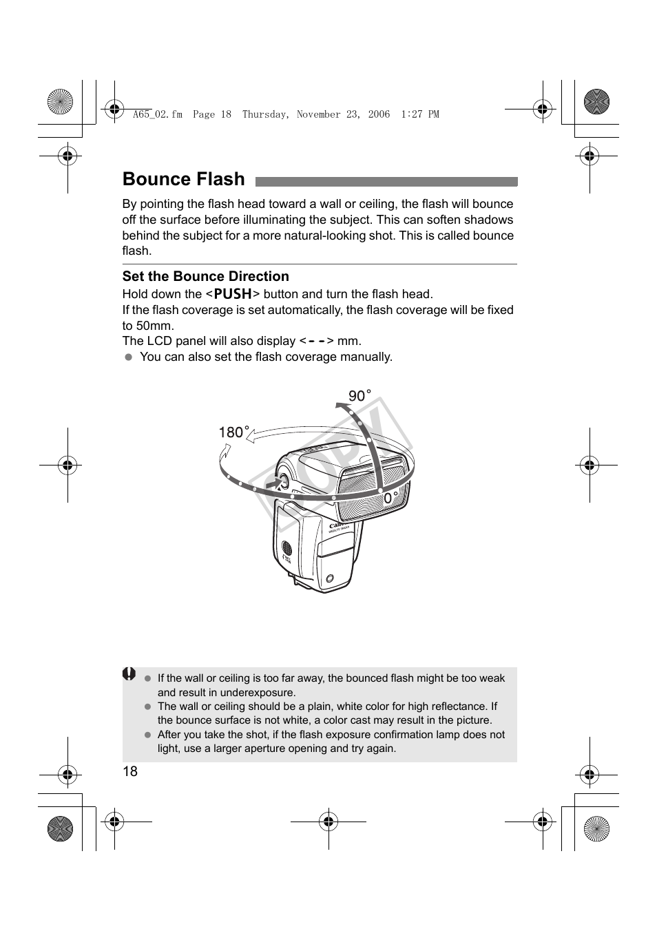 Cop y | Canon Speedlite 580EX II User Manual | Page 19 / 176