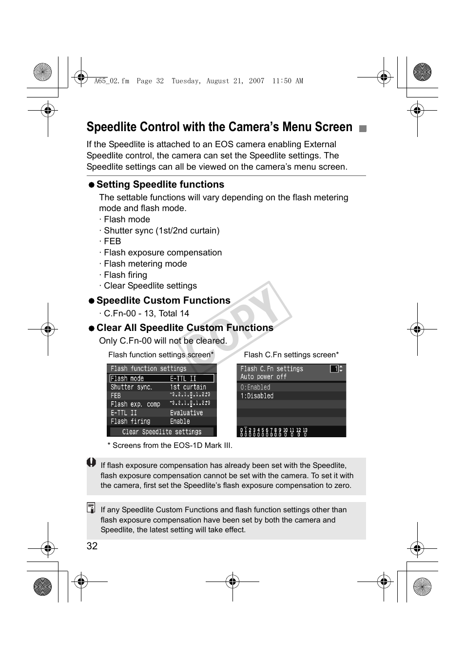 Cop y | Canon Speedlite 580EX II User Manual | Page 33 / 176