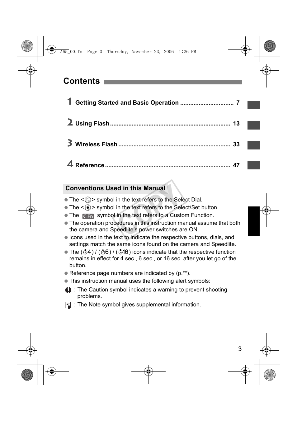 Cop y | Canon Speedlite 580EX II User Manual | Page 4 / 176