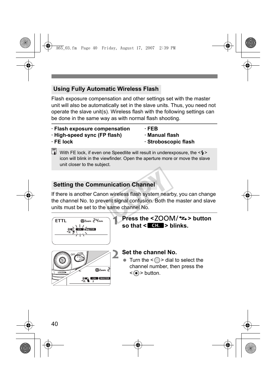 Cop y | Canon Speedlite 580EX II User Manual | Page 41 / 176
