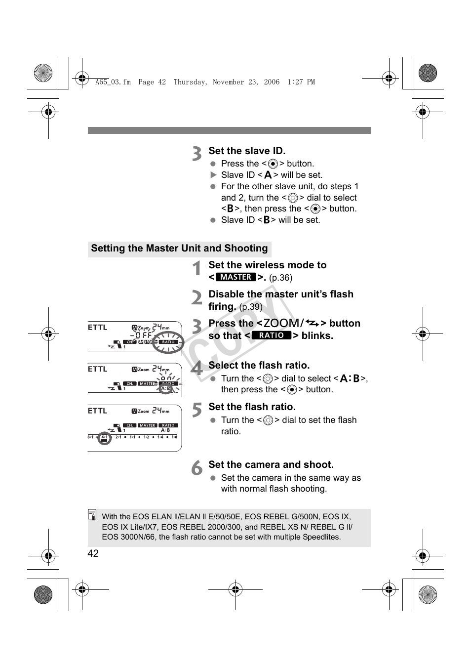 Cop y | Canon Speedlite 580EX II User Manual | Page 43 / 176