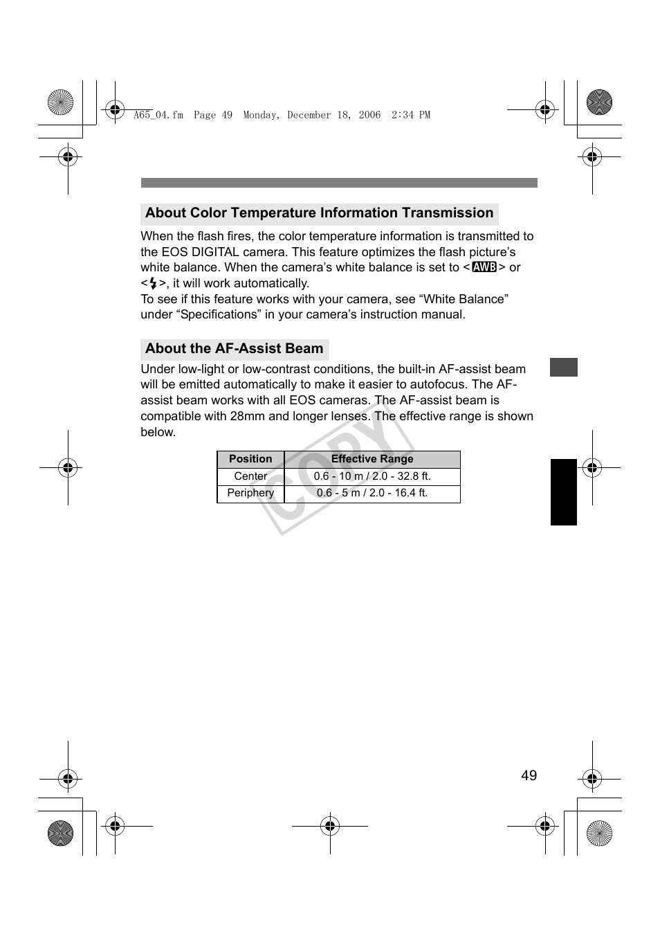 Cop y | Canon Speedlite 580EX II User Manual | Page 50 / 176
