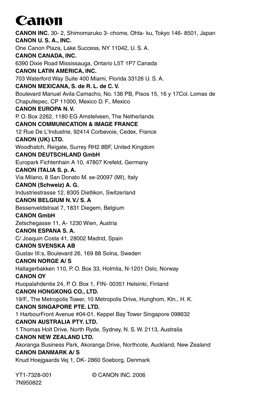 Canon LV-7255 User Manual | Page 74 / 74