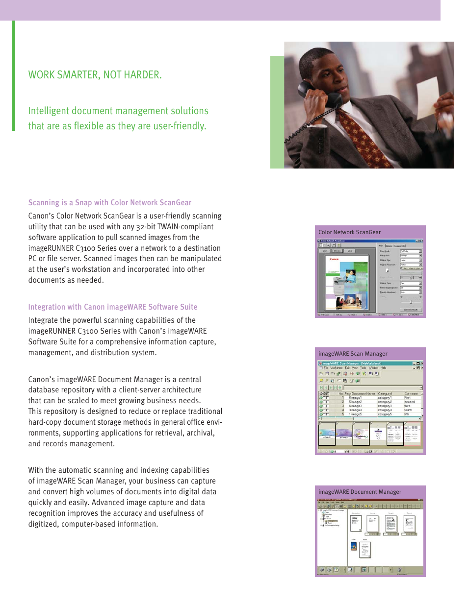 Work smarter, not harder | Canon C3100 Series User Manual | Page 11 / 16