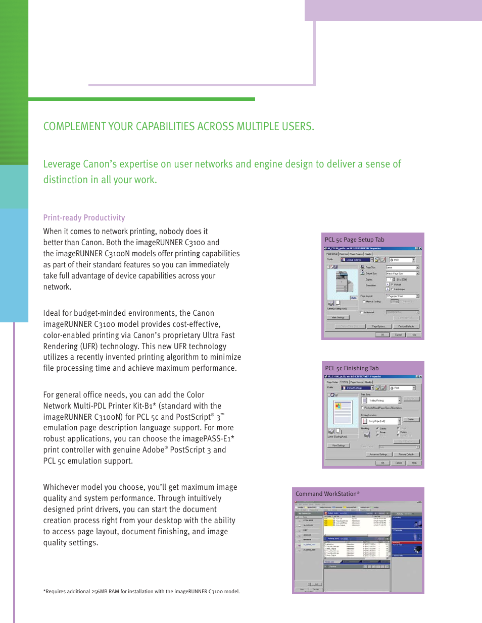 Complement your capabilities across multiple users | Canon C3100 Series User Manual | Page 12 / 16