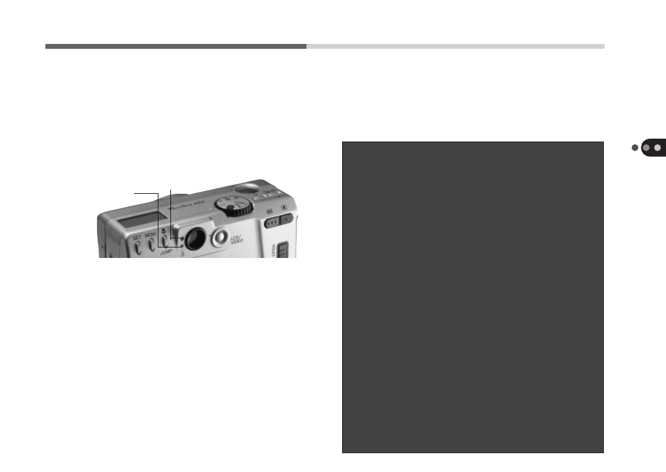 Indicators, Upper indicator, Lower indicator | Canon A50 User Manual | Page 45 / 110