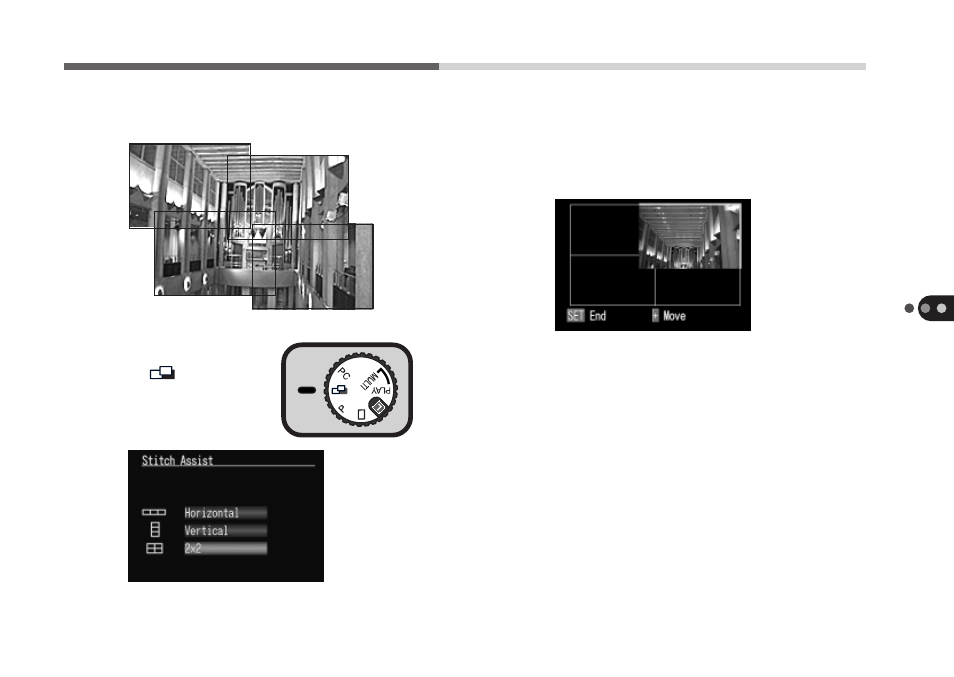 Procedures for shooting 2x2 (matrix) sequences | Canon A50 User Manual | Page 65 / 110