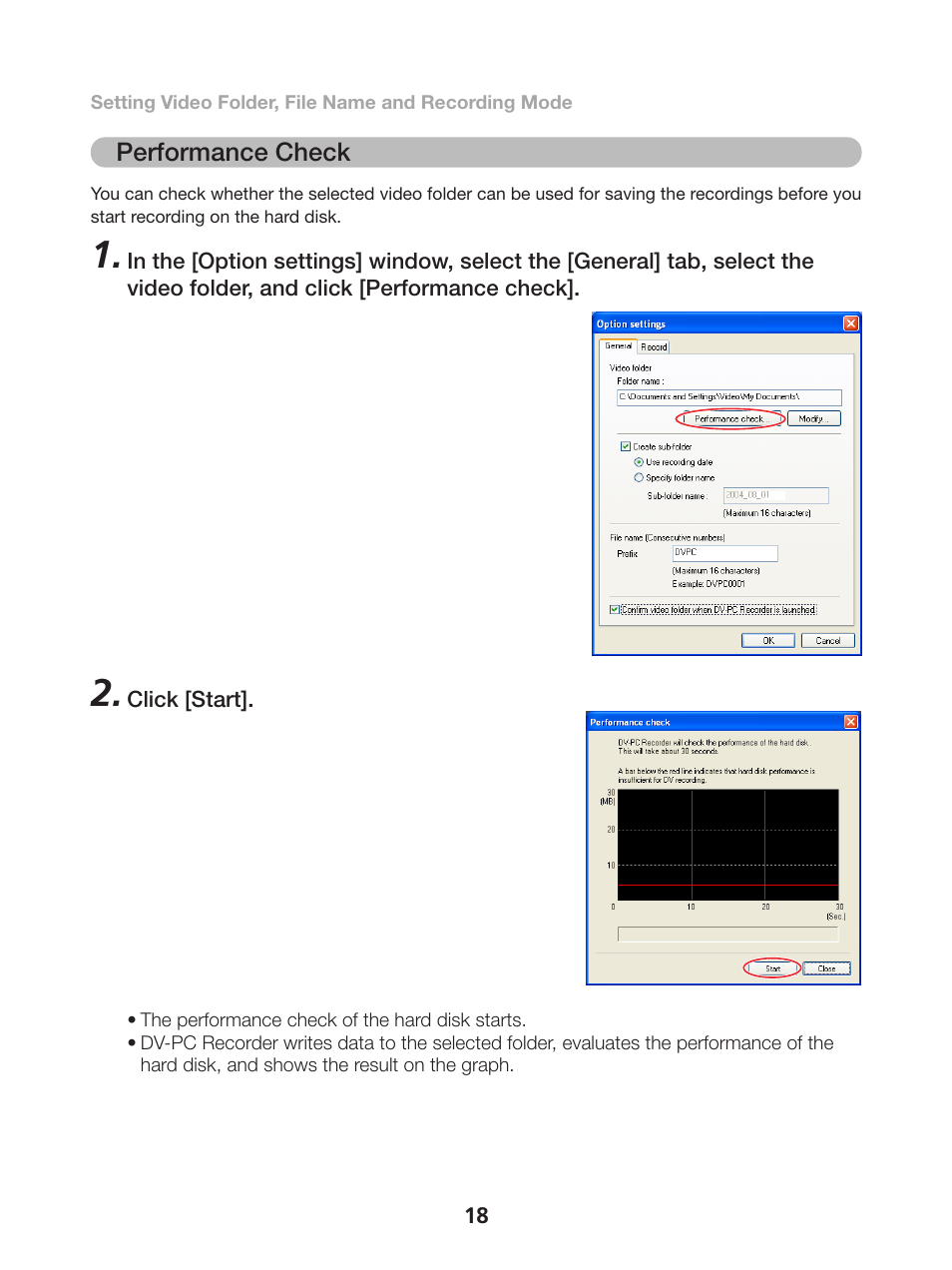 Performance check | Canon DVPC RECORDER 1 User Manual | Page 18 / 31