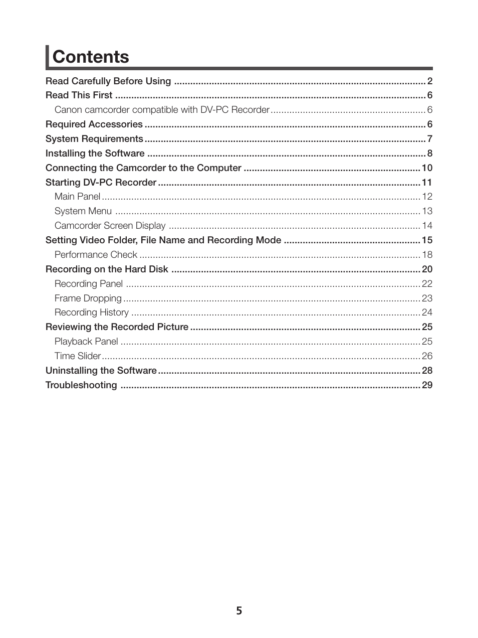 Canon DVPC RECORDER 1 User Manual | Page 5 / 31