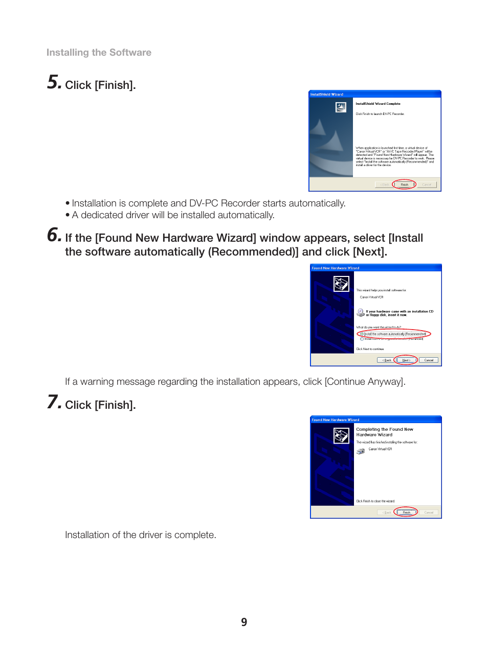 Canon DVPC RECORDER 1 User Manual | Page 9 / 31