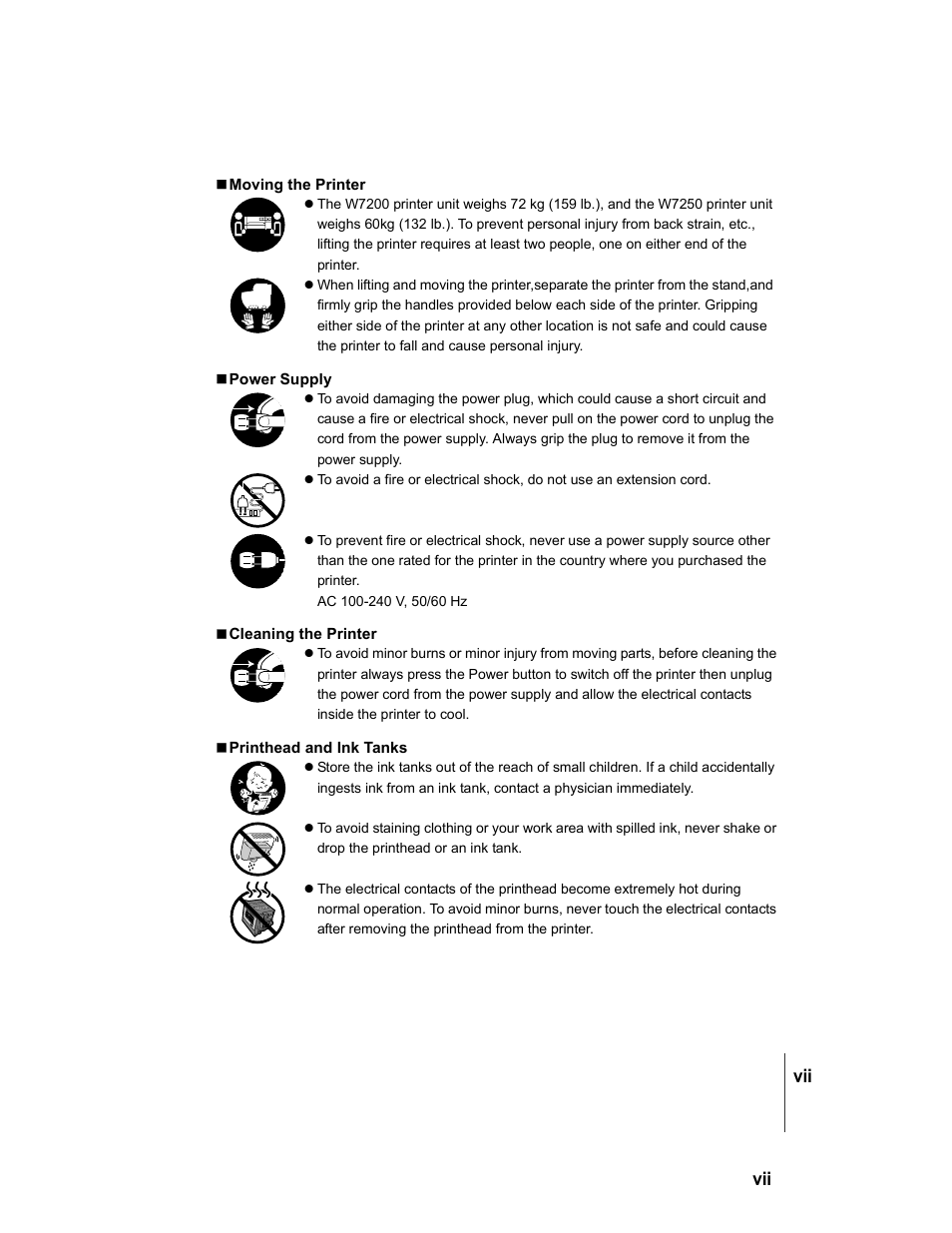Canon W7250 User Manual | Page 9 / 126
