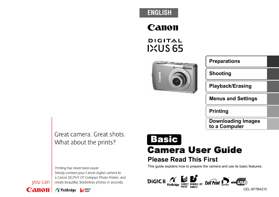 Canon CEL-SF7BA210 User Manual | 29 pages