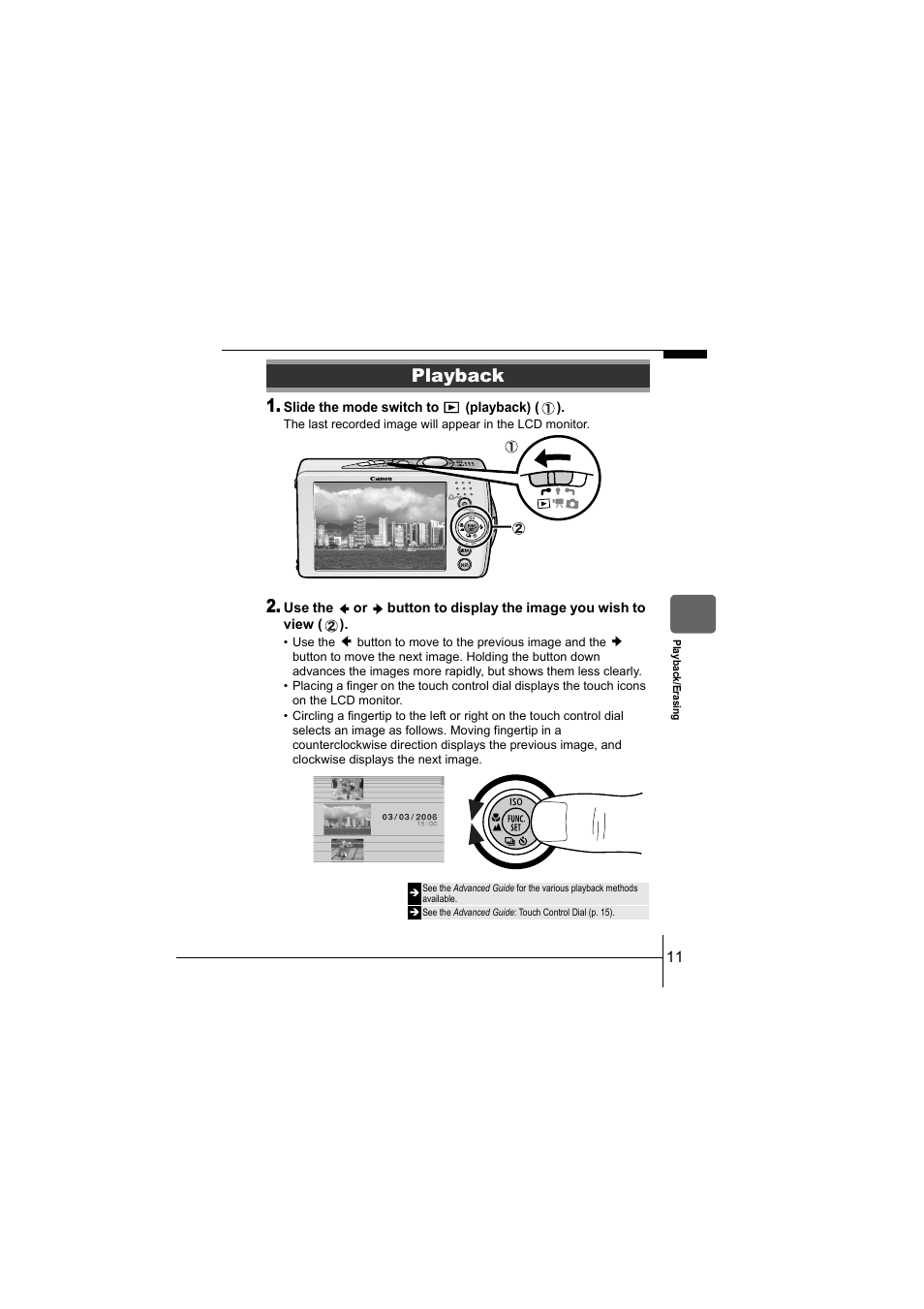 Playback | Canon CEL-SF7BA210 User Manual | Page 13 / 29