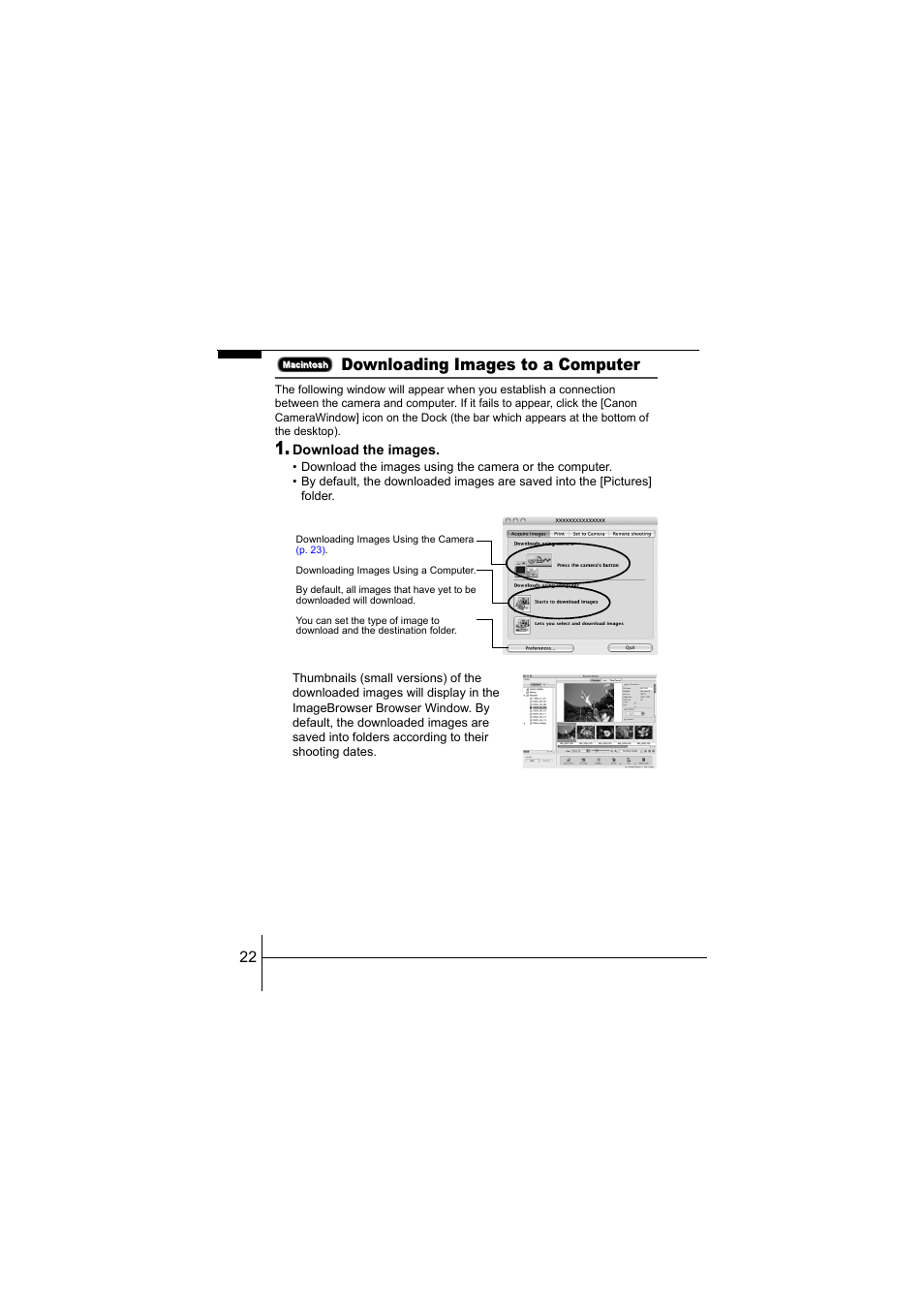 Downloading images to a computer | Canon CEL-SF7BA210 User Manual | Page 24 / 29