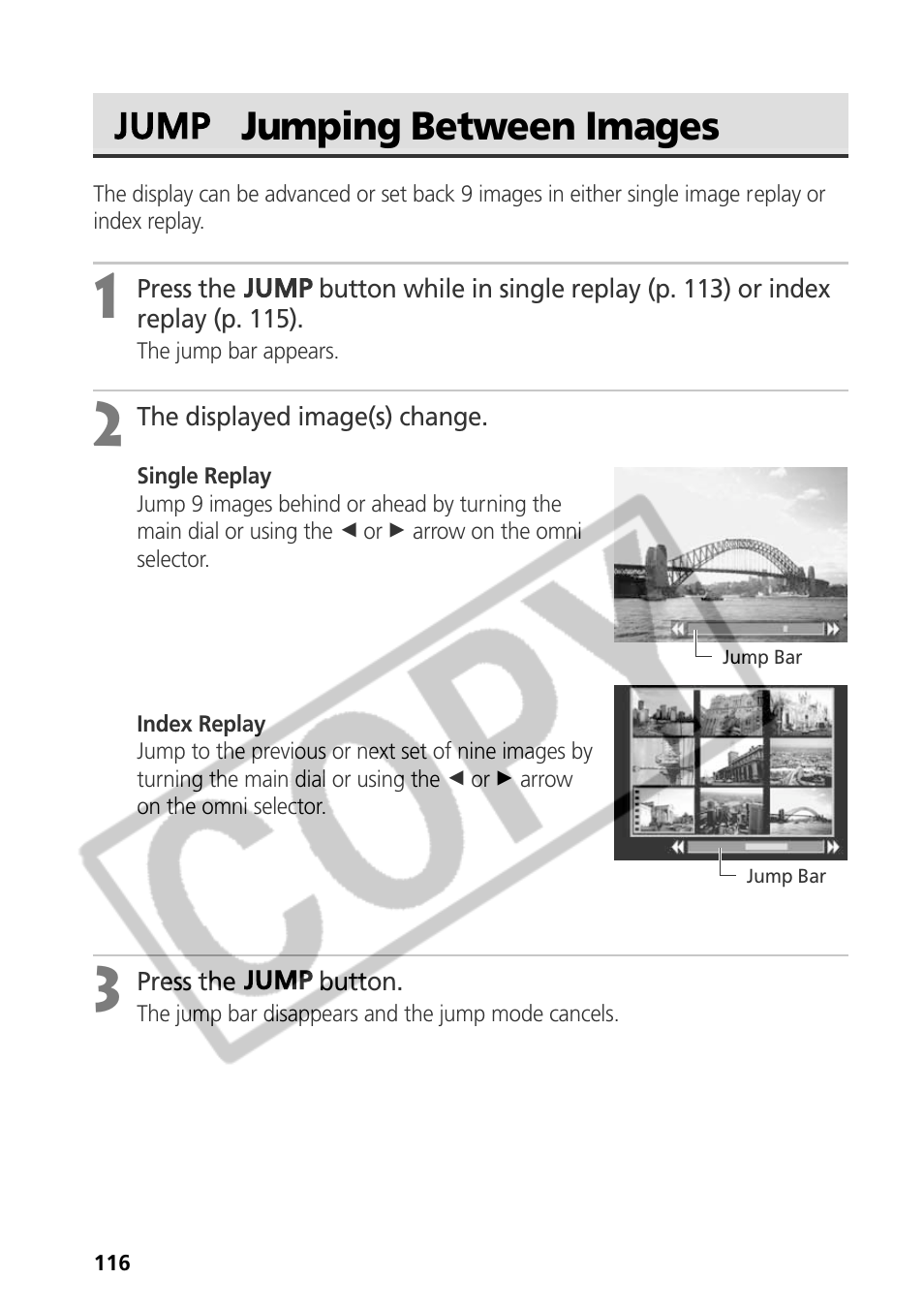 Jumping between images | Canon CDI-E075-010 User Manual | Page 122 / 214