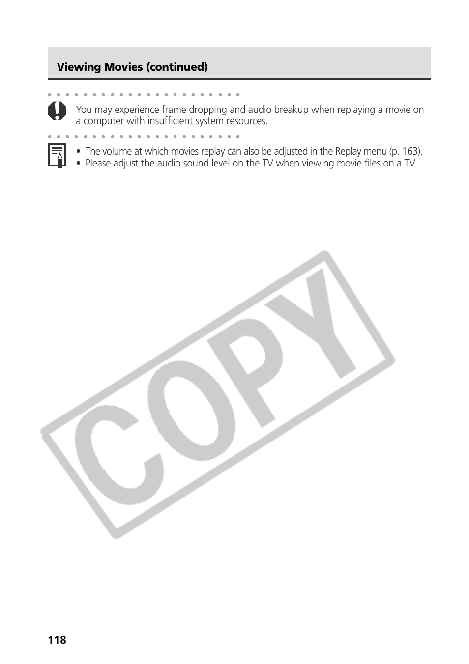 Viewing movies (continued) | Canon CDI-E075-010 User Manual | Page 124 / 214