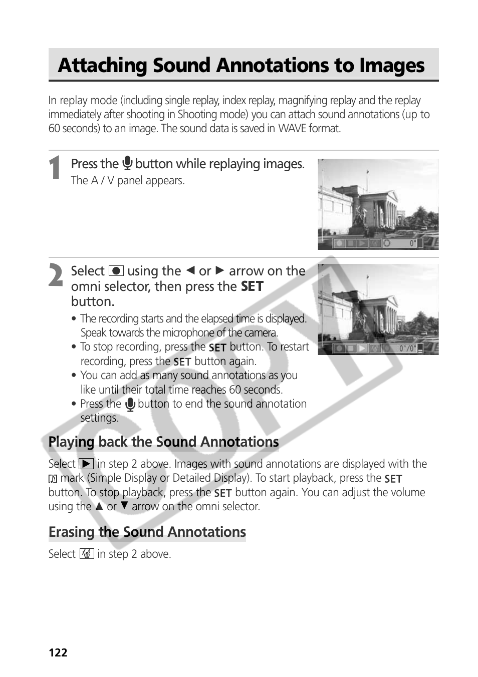 Attaching sound annotations to images | Canon CDI-E075-010 User Manual | Page 128 / 214