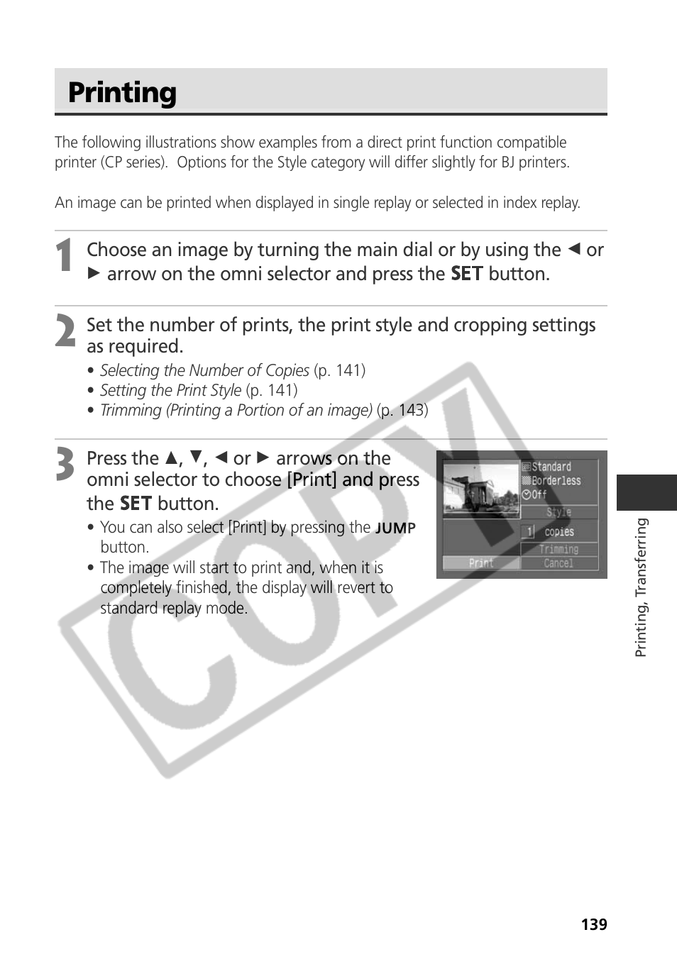 Printing | Canon CDI-E075-010 User Manual | Page 145 / 214