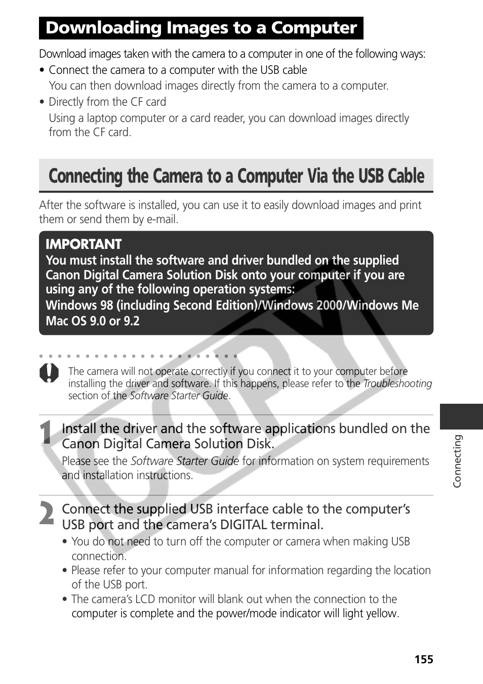 Downloading images to a computer | Canon CDI-E075-010 User Manual | Page 161 / 214