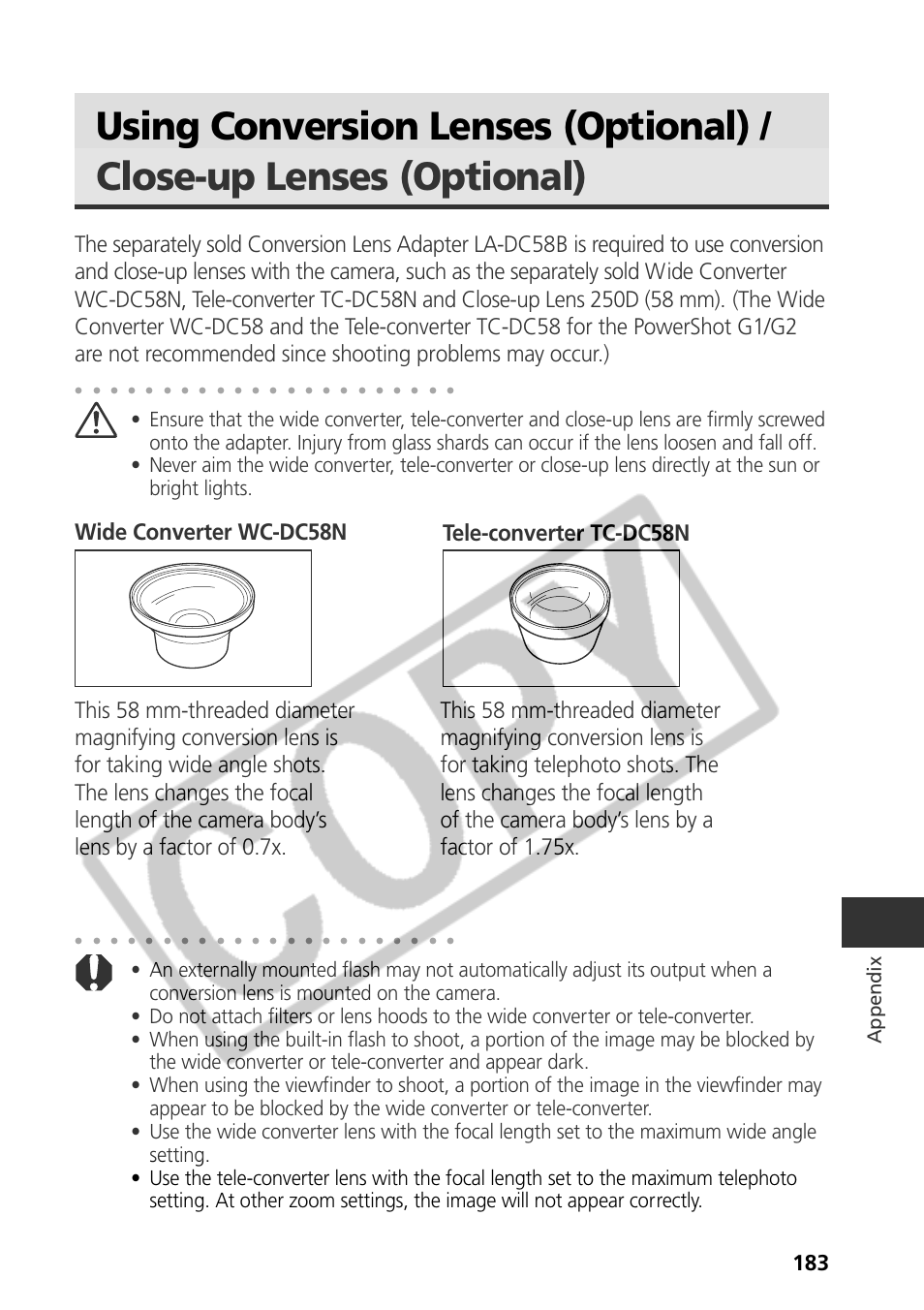 Appendix | Canon CDI-E075-010 User Manual | Page 189 / 214