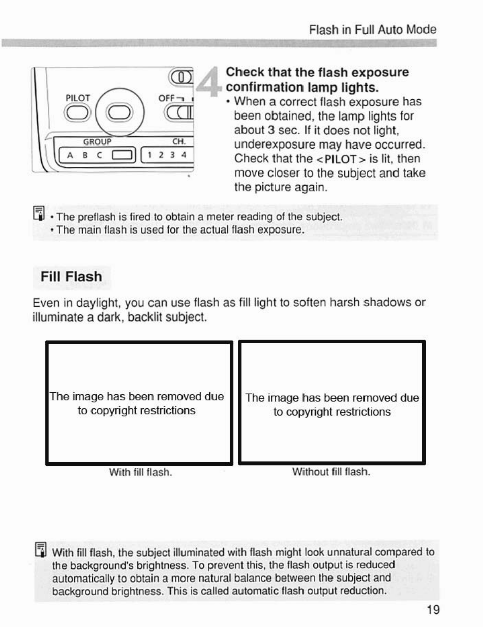 Fill flash | Canon Speedlite 420EX User Manual | Page 19 / 56