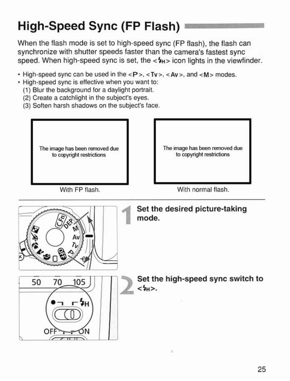 High-speed sync (fp flash) | Canon Speedlite 420EX User Manual | Page 25 / 56
