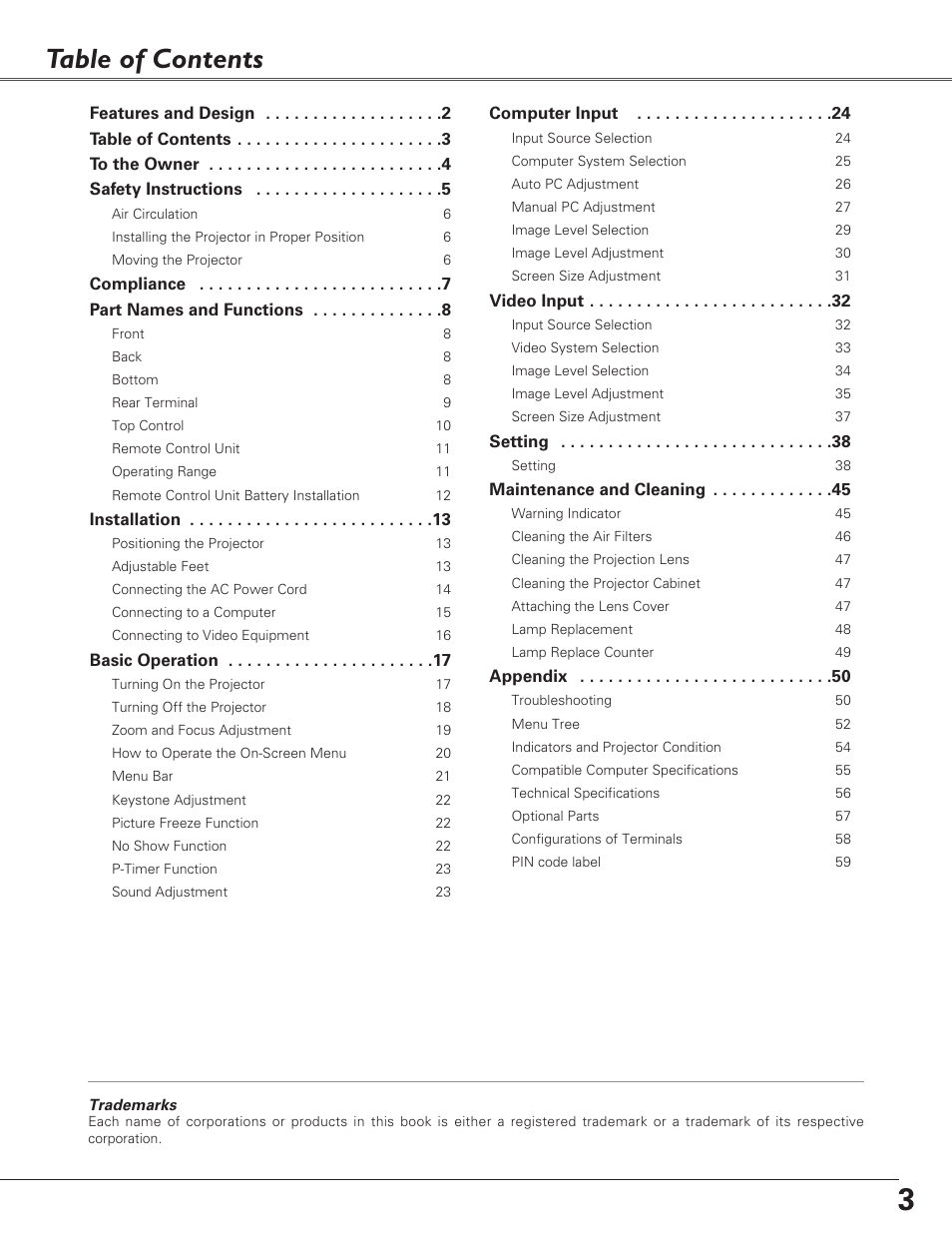 Canon LV-S4 User Manual | Page 3 / 60