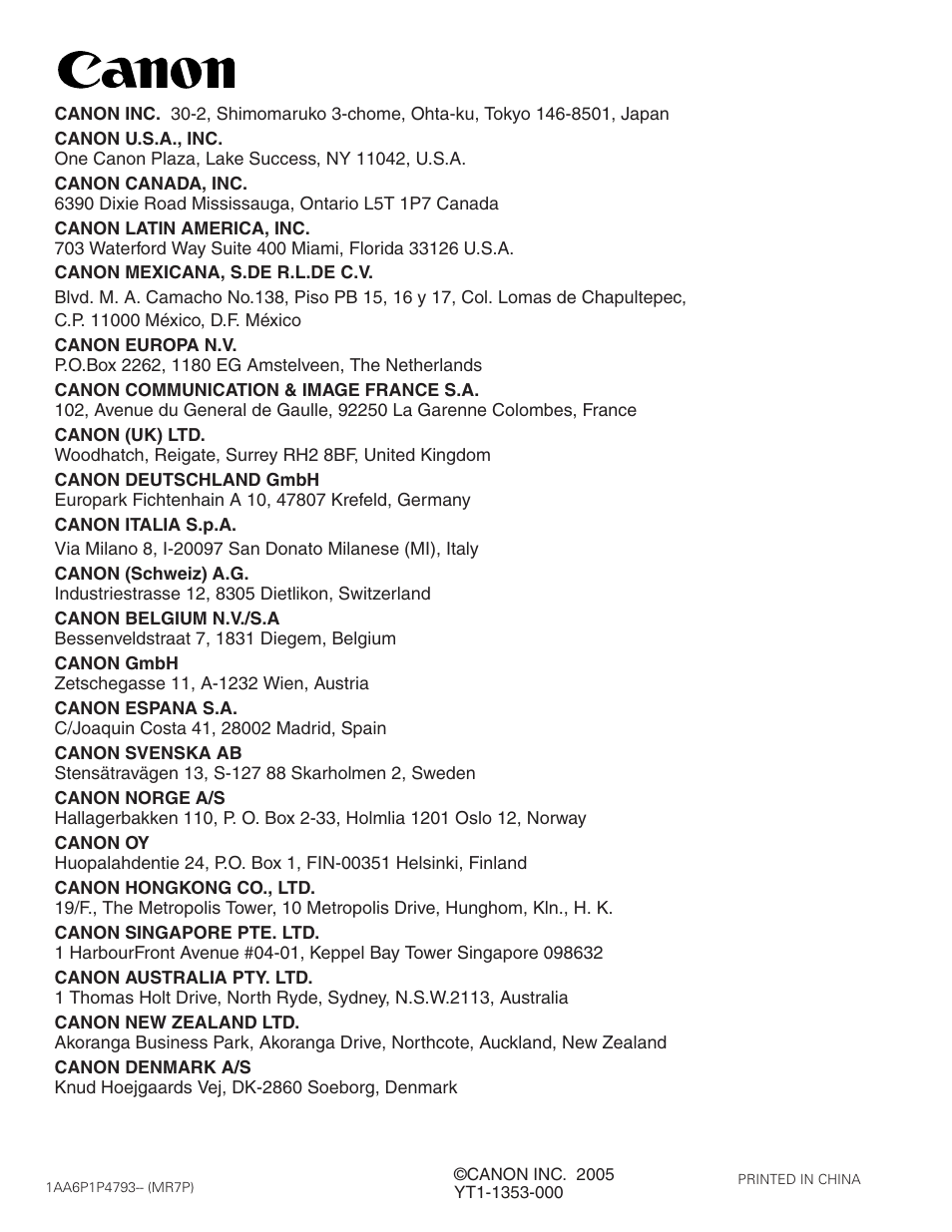 Canon LV-S4 User Manual | Page 60 / 60