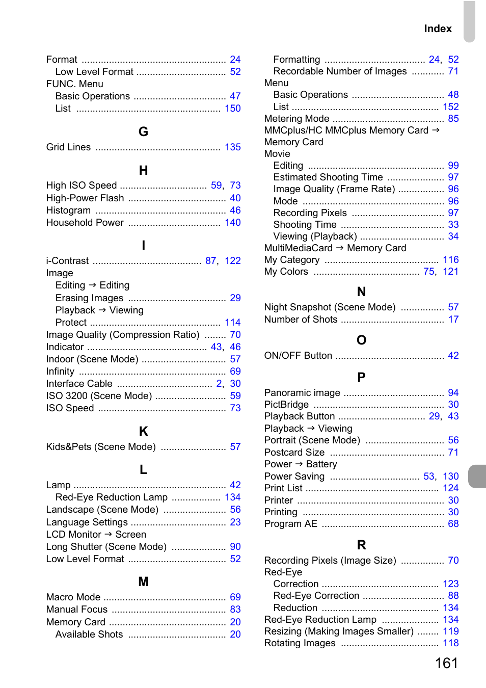 Canon D10 User Manual | Page 161 / 163