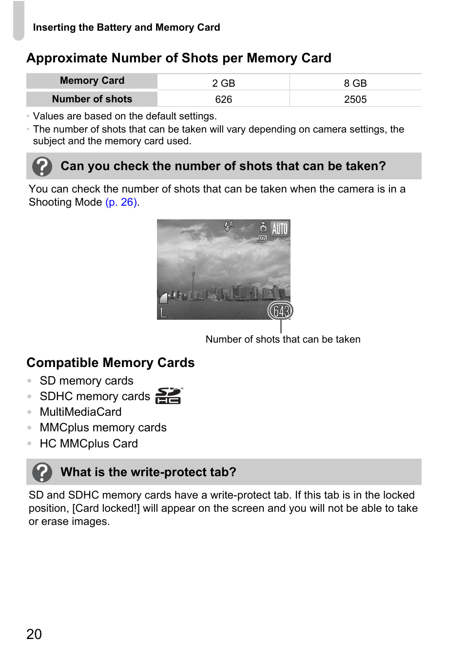 Canon D10 User Manual | Page 20 / 163