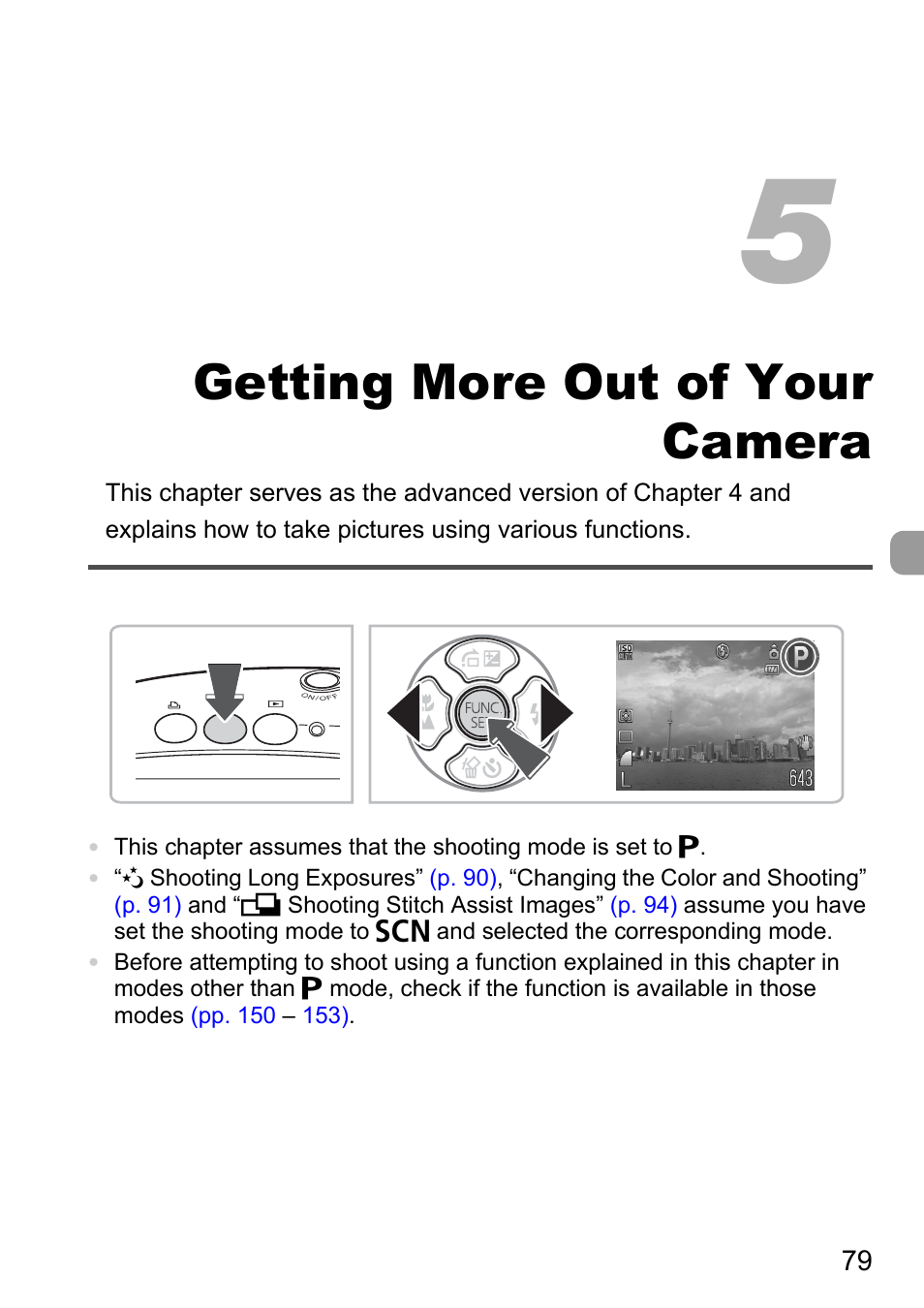 Getting more out of your camera, Getting more out of, Your camera | P. 79) | Canon D10 User Manual | Page 79 / 163