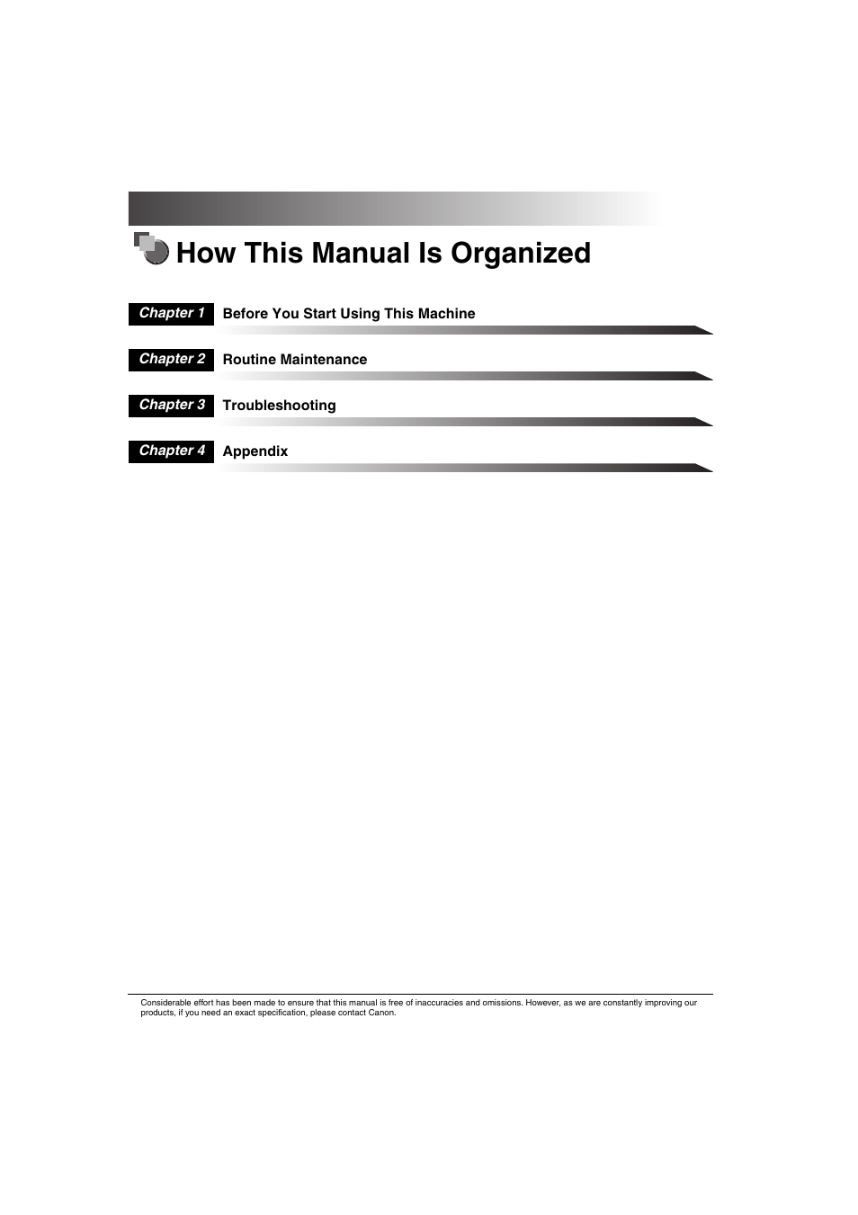 How this manual is organized | Canon iR 2016 User Manual | Page 6 / 92