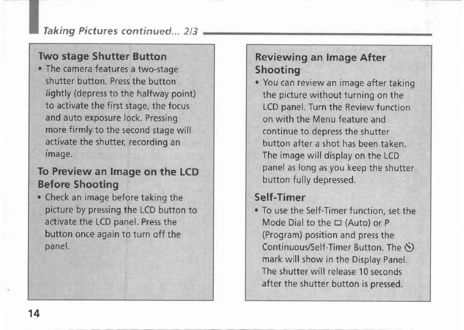 Fitting the wrist strap | Canon A5 User Manual | Page 14 / 51