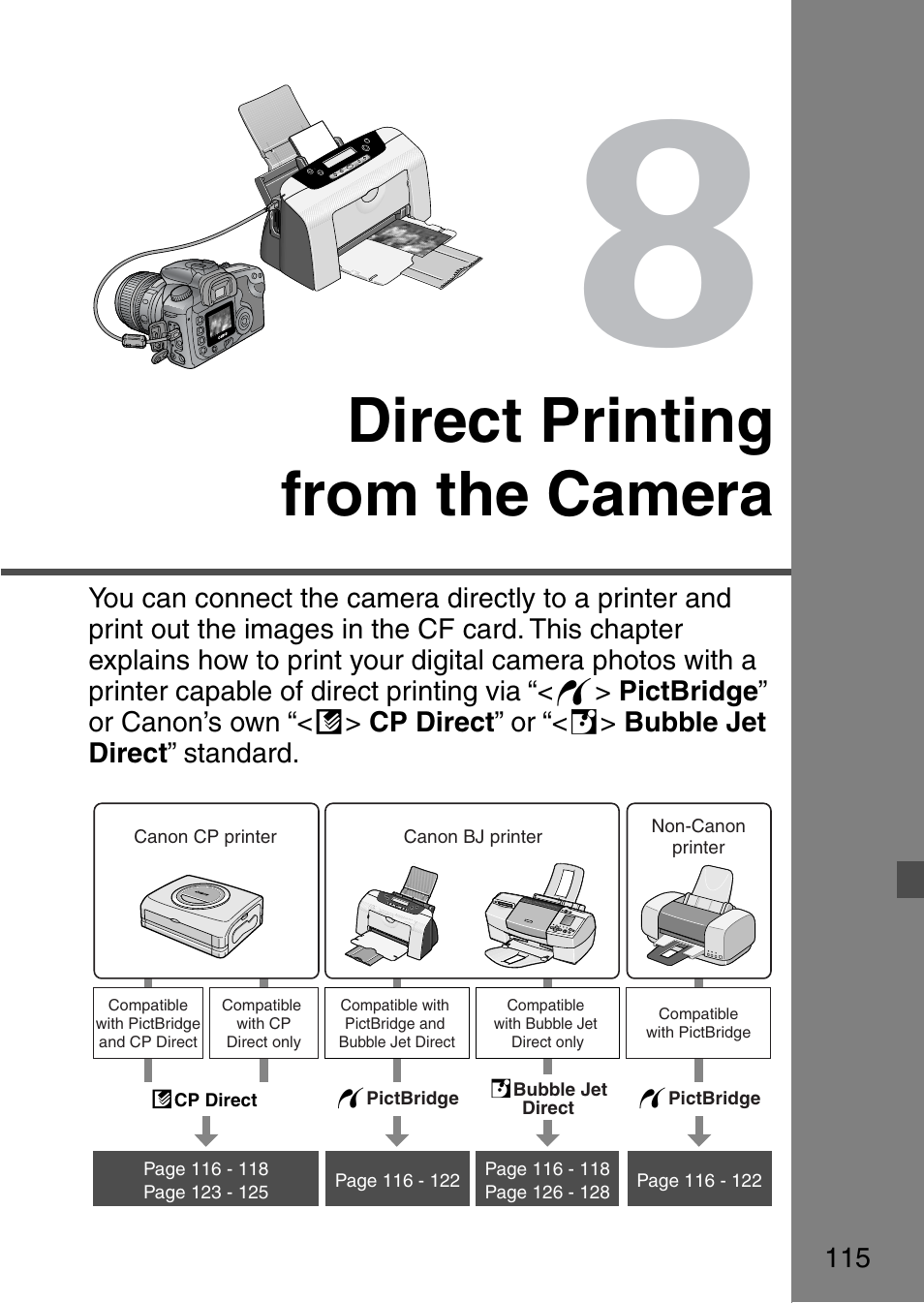 Direct printing from the camera | Canon EOS 20D User Manual | Page 115 / 168