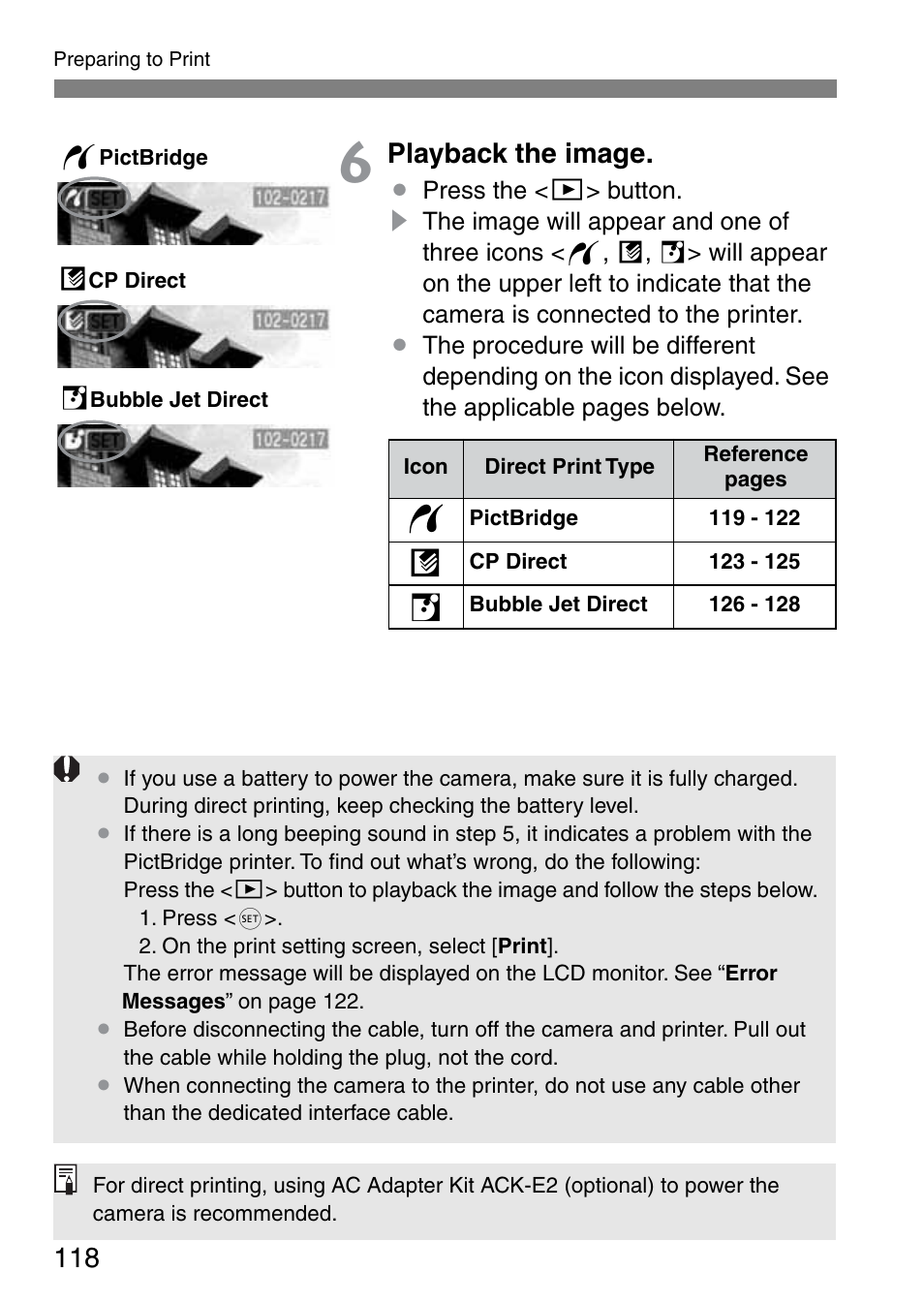 Wa s, Playback the image | Canon EOS 20D User Manual | Page 118 / 168