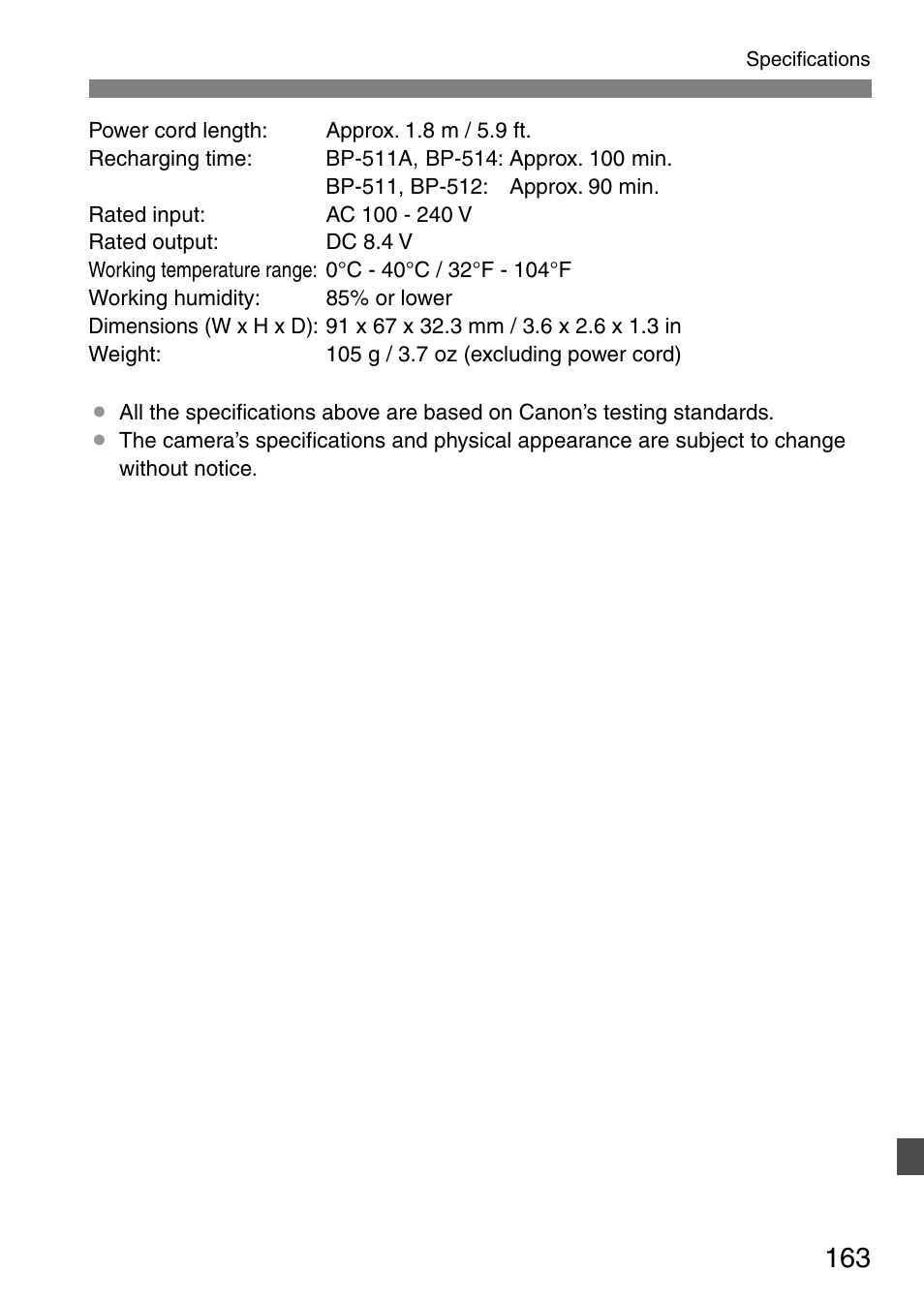 Canon EOS 20D User Manual | Page 163 / 168