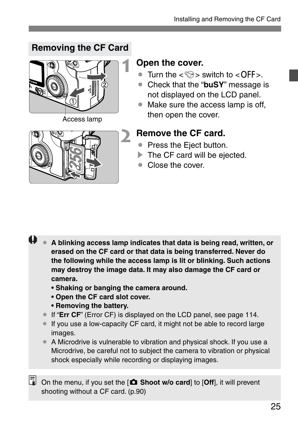 Canon EOS 20D User Manual | Page 25 / 168