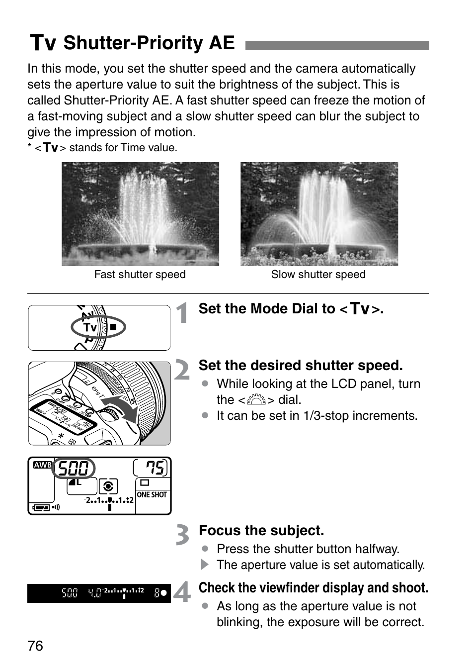 S shutter-priority ae | Canon EOS 20D User Manual | Page 76 / 168