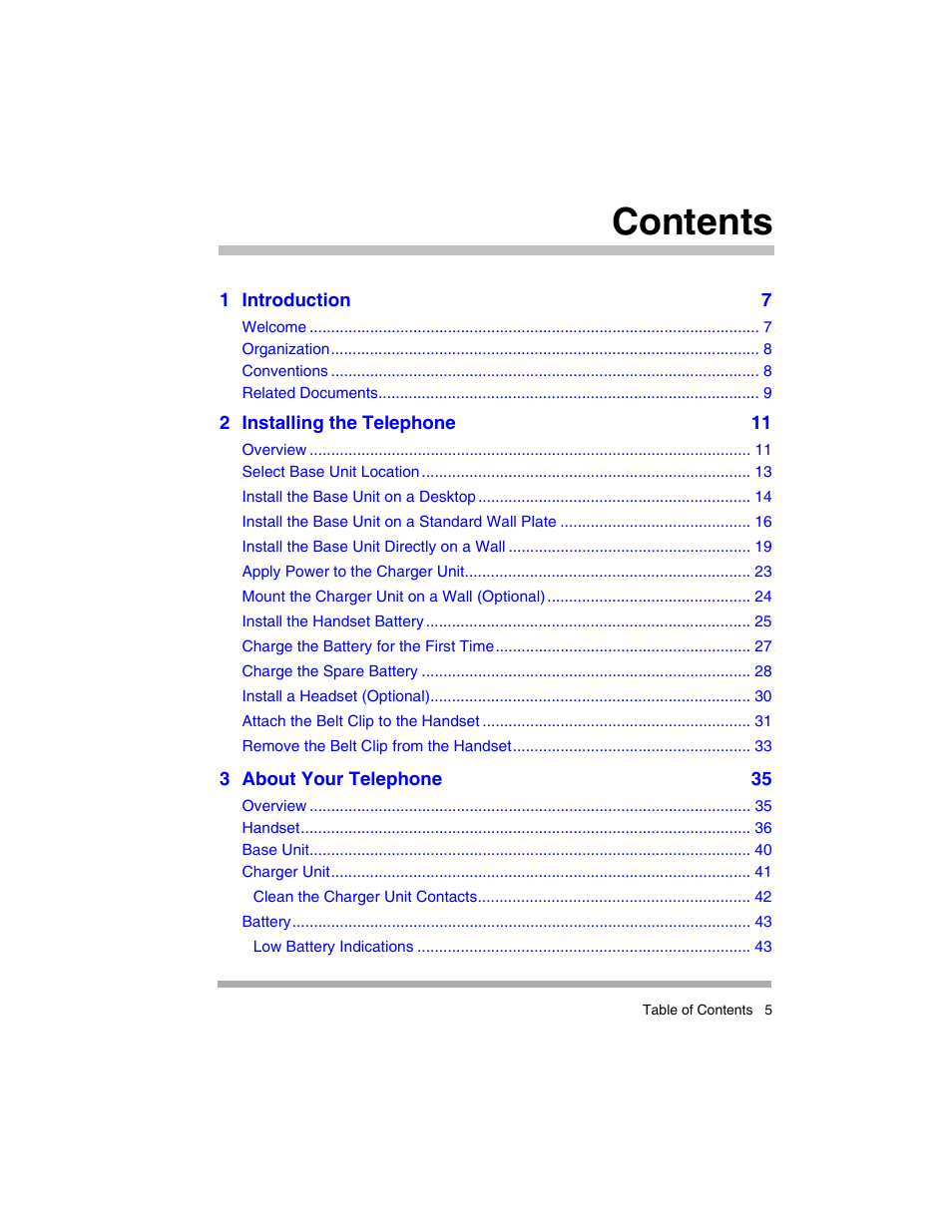 Avaya 3920 Wireless Telephone User Manual | Page 5 / 60
