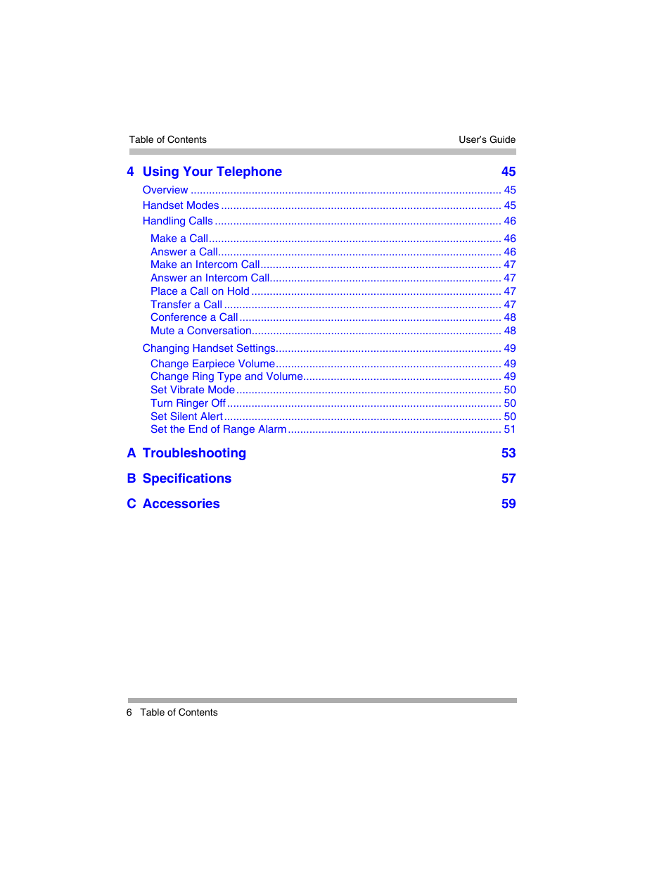 Avaya 3920 Wireless Telephone User Manual | Page 6 / 60