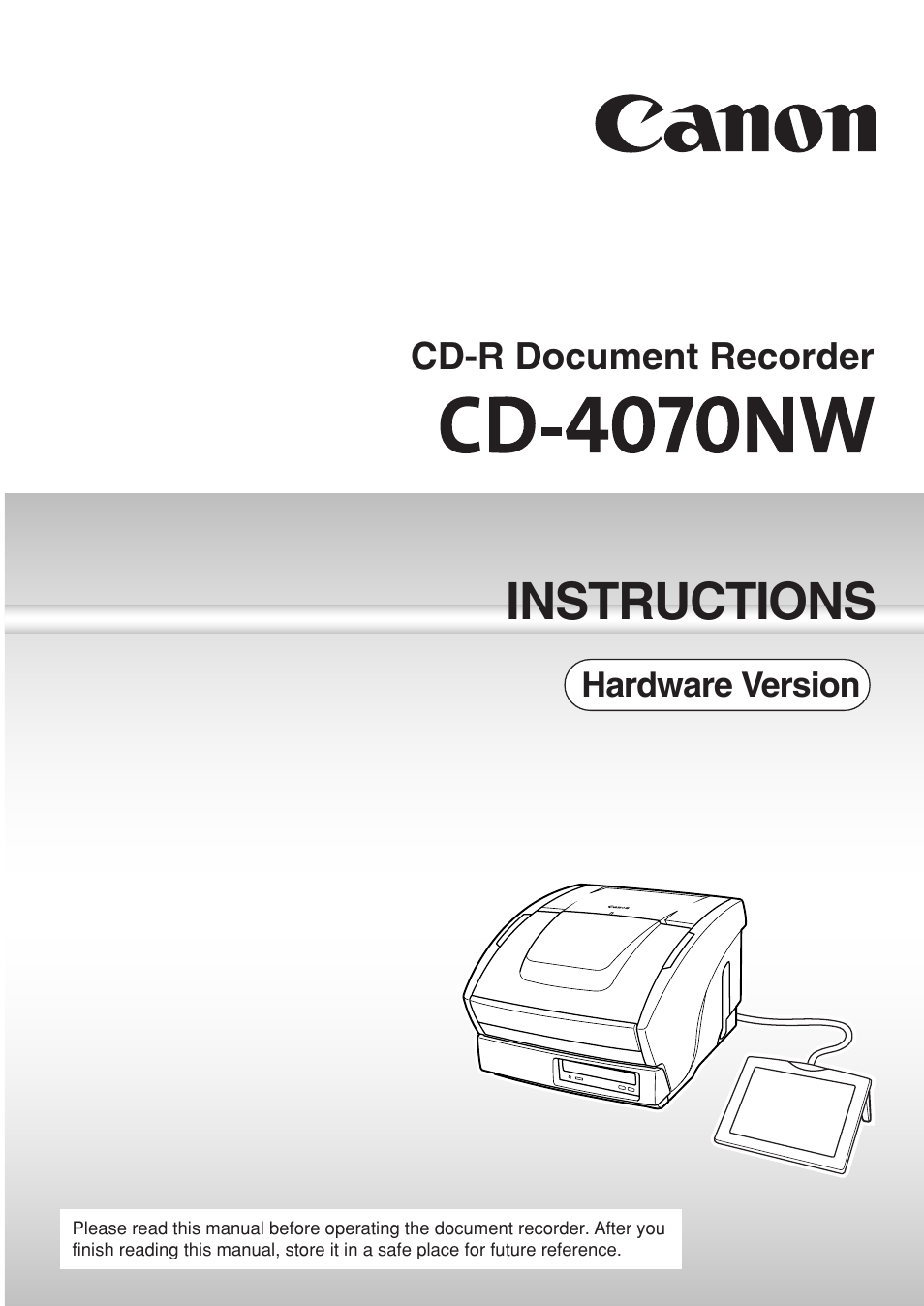 Canon CD-4070NW User Manual | 57 pages