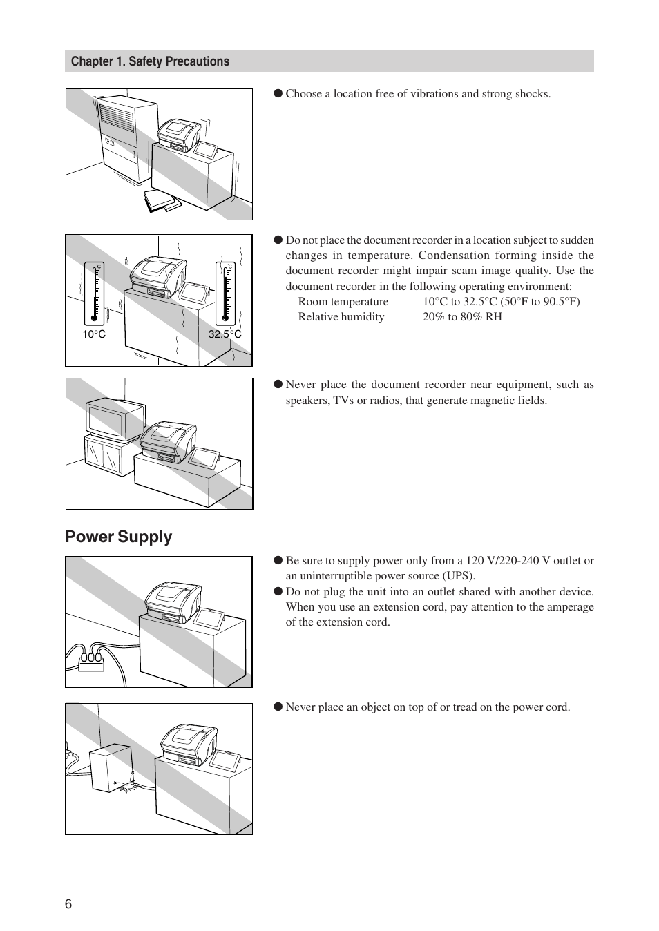 Power supply | Canon CD-4070NW User Manual | Page 11 / 57